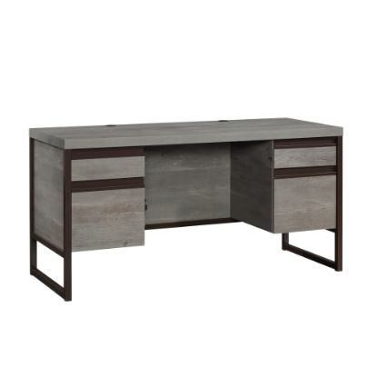 Picture of Sauder Manhattan Gate 60inW Modern 4-Drawer Computer Desk, Mystic Oak