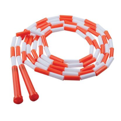 Picture of Champion Sports Plastic Segmented Jump Ropes, 10ft, Orange/White, Pack Of 6 Ropes