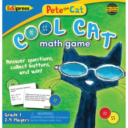 Picture of Edupress Pete The Cat Cool Cat Math Game, Grade 1