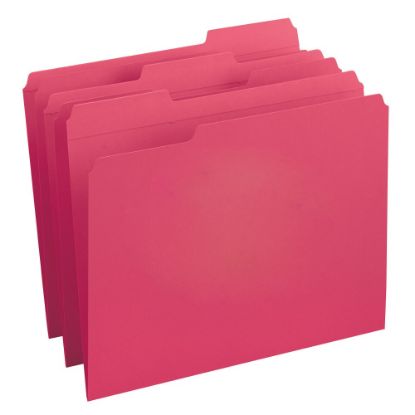 Picture of Smead Color File Folders, With Reinforced Tabs, Legal Size, 1/3 Cut, Red, Box Of 100