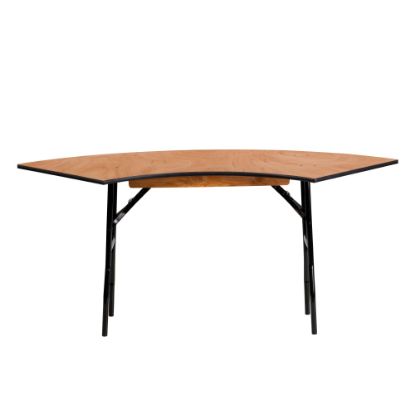 Picture of Flash Furniture Serpentine Folding Banquet Table, 30-1/4inH x 24inW x 48inD, Natural/Black