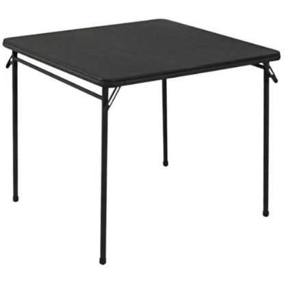 Picture of COSCO Bridgeport Essentials Square Folding Table, 29-3/8inH x 33-13/16inW x 33-13/16inD, Black