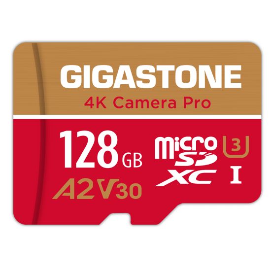 Picture of Gigastone 4K Class10 U3 A2 V30 Camera Pro MicroSDXC Card, 128GB