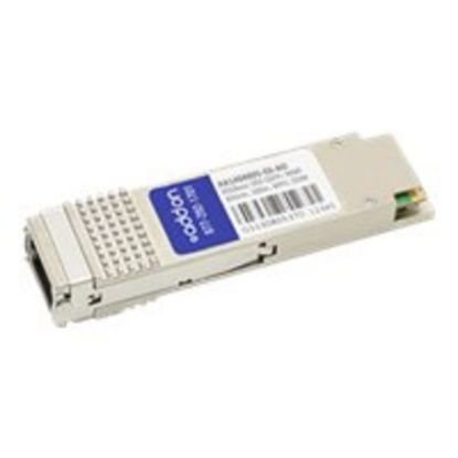 Picture of AddOn - QSFP+ transceiver module (equivalent to: Avaya/Nortel AA1404005-E6) - 40 Gigabit LAN - 40GBASE-SR4 - MPO multi-mode - up to 984 ft - 850 nm - TAA Compliant