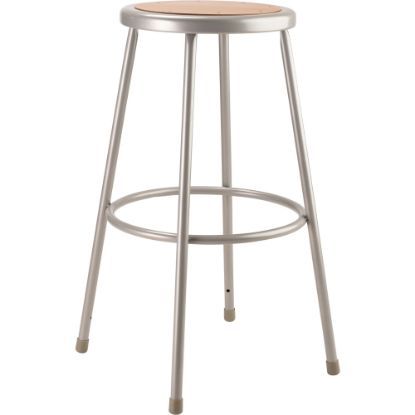 Picture of National Public Seating Hardboard Stool, 30inH, Gray