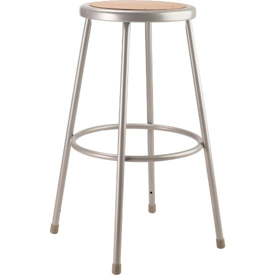 Picture of National Public Seating Hardboard Stool, 30inH, Gray