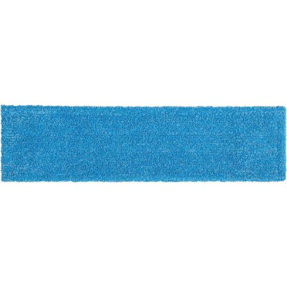 Picture of Rubbermaid Commercial Adaptable Microfiber Flat Mop Pads, 19-1/2in x 5-1/2in, Blue, Pack Of 12 Pads