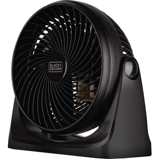 Picture of Black+Decker BFTU107 7-Inch Turbo Fan - 177.8 mm Diameter - 3 Speed - Tilt Adjustment, Air Circulation, Manual Control, Compact - Black