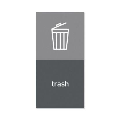 Picture of simplehuman Magnetic Trash Label, Trash, 4in x 8in, Gray