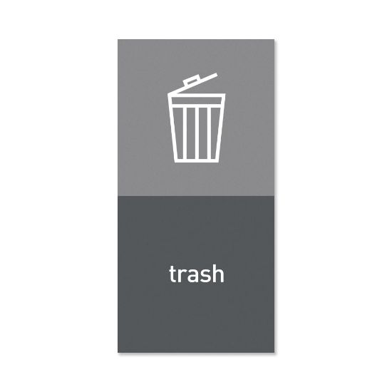 Picture of simplehuman Magnetic Trash Label, Trash, 4in x 8in, Gray