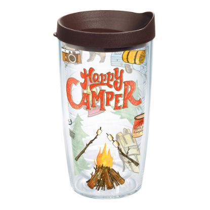 Picture of Tervis Happy Camper Tumbler With Lid, 16 Oz, Clear