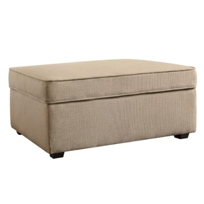 Picture of Serta Olin Storage Ottoman, Beige Linen/Black