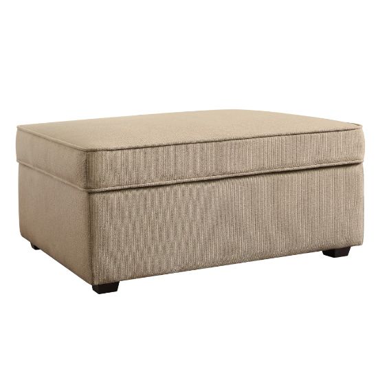 Picture of Serta Olin Storage Ottoman, Beige Linen/Black