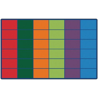 Picture of Carpets for Kids Premium Collection 36 Seat Colorful Rows Seating Rug, 8ft4in x 13ft4in, Multicolor