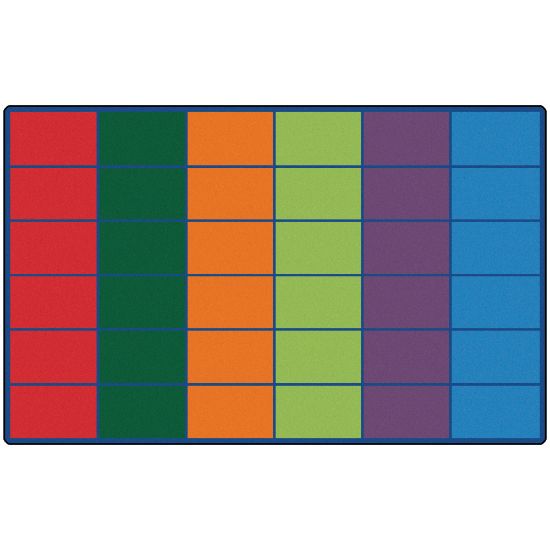 Picture of Carpets for Kids Premium Collection 36 Seat Colorful Rows Seating Rug, 8ft4in x 13ft4in, Multicolor