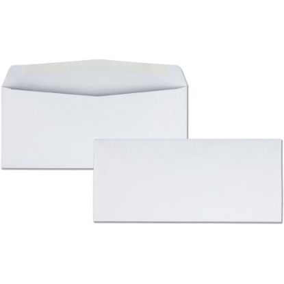 Picture of Business Source Regular Business Envelopes - Commercial - #10 - 9 1/2in Width x 4 1/8in Length - 24 lb - Gummed - Wove - 500 / Box - White