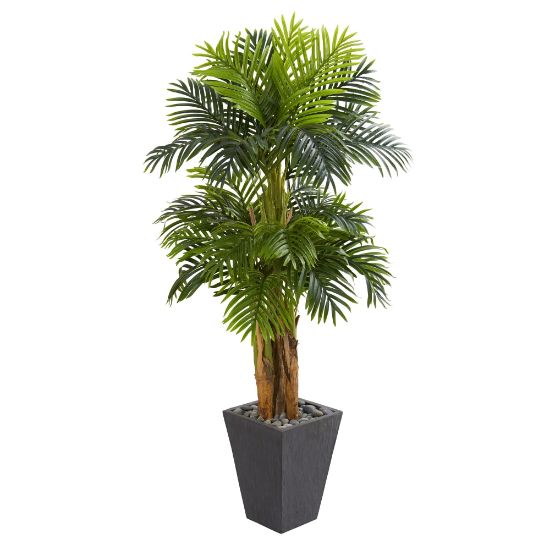 Picture of Nearly Natural Triple Areca Palm 66inH Artificial Tree With Planter, 66inH x 34inW x 30inD, Green