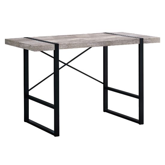 Picture of Monarch Specialties Jared 49inW Computer Desk, Taupe Reclaimed Wood/Black