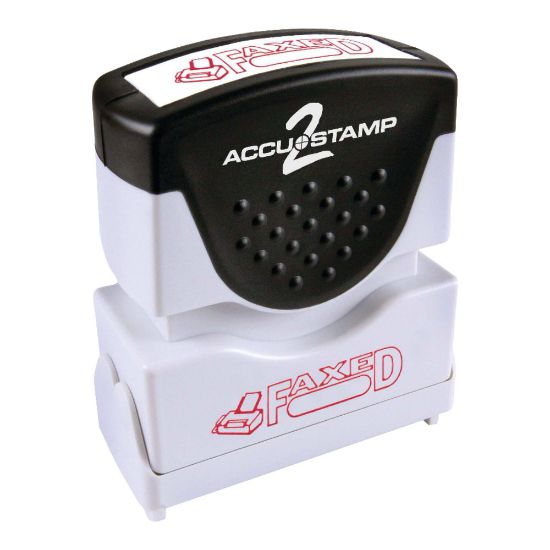 Picture of AccuStamp2 Faxed Stamp, Shutter Pre-Inked One-Color FAXED Stamp, 1/2in x 1-5/8in Impression, Red Ink