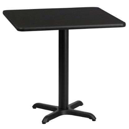 Picture of Flash Furniture Square Table With X-Style Base, 31-1/8inH x 24inW x 24inD, Black