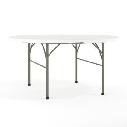 Picture of Flash Furniture Round Bi-Fold Plastic Banquet And Event Folding Table, 29-1/2inH x 60-1/2inW x 60-1/2inD, Granite White