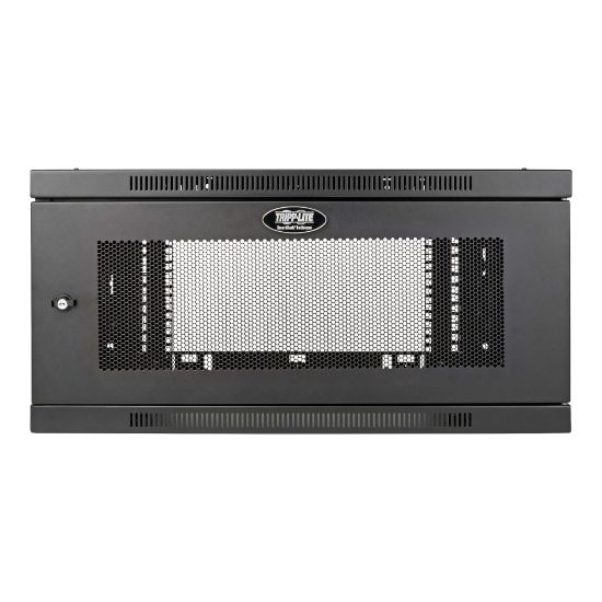 Picture of Tripp Lite SmartRack 6U Low-Profile Switch-Depth-Plus Wall-Mount Rack Enclosure Cabinet, Wide - Rack enclosure cabinet - wall mountable - black - 6U - 19in