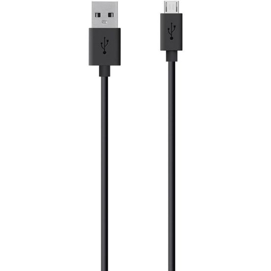 Picture of Belkin Micro USB ChargeSync Cable - 9.80 ft Micro-USB/USB-A Data Transfer Cable for Smartphone, Tablet, Gaming Controller - First End: 1 x Micro-B USB 2.0 - Male 5-pin - Second End: 1 x USB 2.0 Type A - Male 4-pin - Black