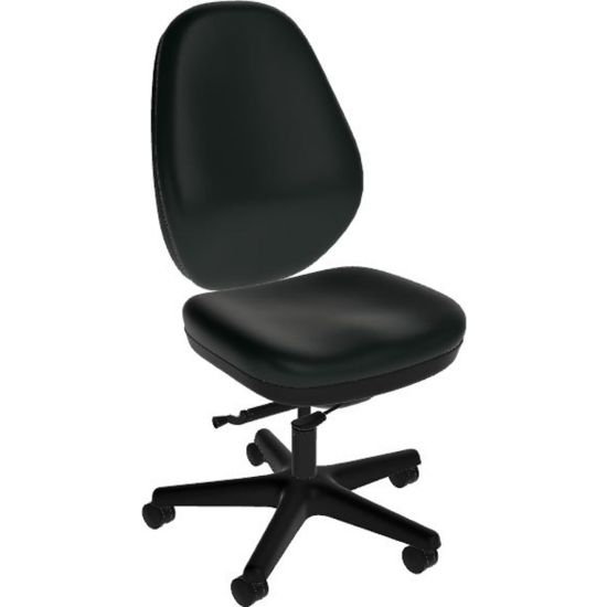 Picture of Sitmatic GoodFit Synchron High-Back Chair, Black Polyurethane/Black