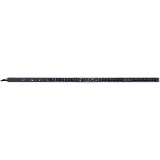 Picture of CyberPower PDU83106 3 Phase 200 - 240 VAC 30A Switched Metered-by-Outlet PDU - 30 Outlets, 10 ft, IEC-309 30A Blue (3P+E), Vertical, 0U, LCD, 3YR Warranty