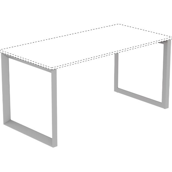 Picture of Lorell Relevance Series Desk-height Side Leg Frame - 28.5in29.1in - Finish: Silver