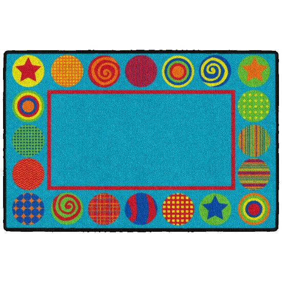 Picture of Flagship Carpets Patterned Circles Mat, 2ftH x 3ftW, Multicolor