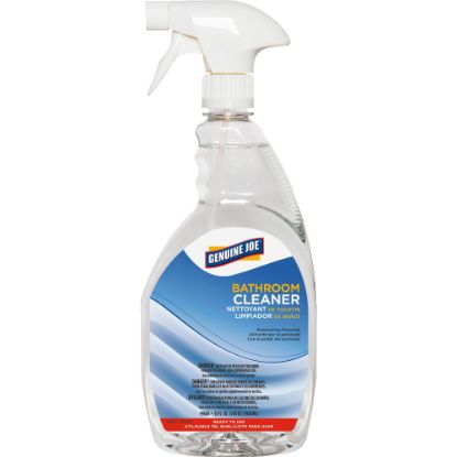 Picture of Genuine Joe Peroxide-Powered Bathroom Cleaner - Ready-To-Use - 32 fl oz (1 quart) - 1 Each - Clear