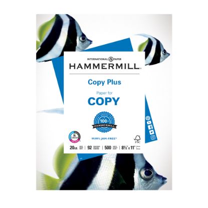 Picture of Hammermill Multi-Use Printer & Copy Paper, 1 Ream, White, Letter (8.5in x 11in), 500 Sheets Per Ream, 20 Lb, 92 Brightness