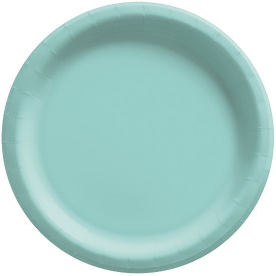 Picture of Amscan Round Paper Plates, 8-1/2in, Robins Egg Blue, Pack Of 150 Plates