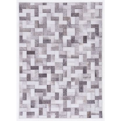 Picture of Linon Bingham Area Rug, 5ft x 7ft, Sawyer, Gray/Ivory