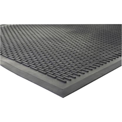 Picture of Genuine Joe Clean Step Scraper Mat, 4ft x 6ft, Black