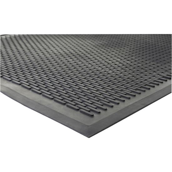 Picture of Genuine Joe Clean Step Scraper Mat, 4ft x 6ft, Black