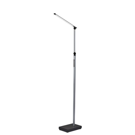 Picture of Adesso Simplee Lennox LED Floor Lamp, 61-1/2inH, Silver Shade/Black Base