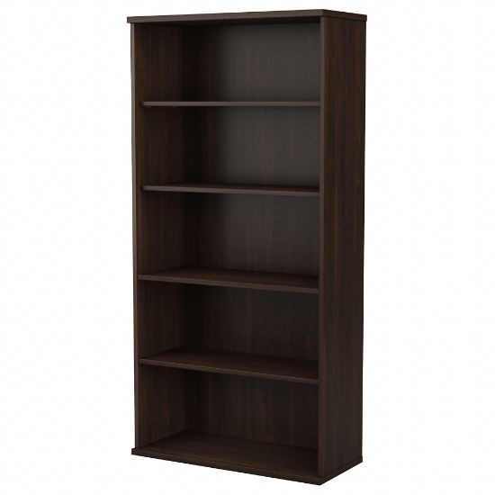 Picture of Bush Business Furniture Studio C 73inH 5-Shelf Bookcase, Black Walnut, Standard Delivery