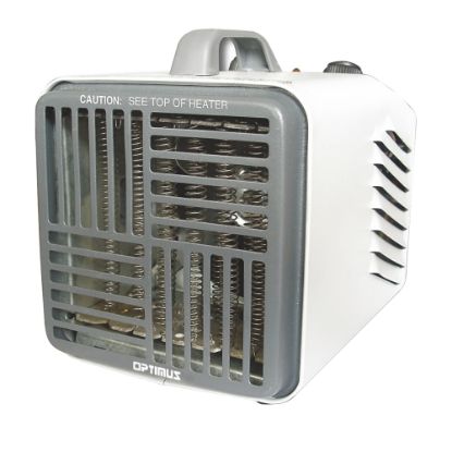 Picture of Optimus Mini Compact Utility Heater With Thermostat, 4-1/16inH x 4-5/16inW x 3inD