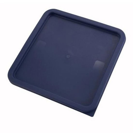 Picture of Winco Square Cover For 12-22 Qt Food Containers, 11-2/5in x 11-2/5in, Blue