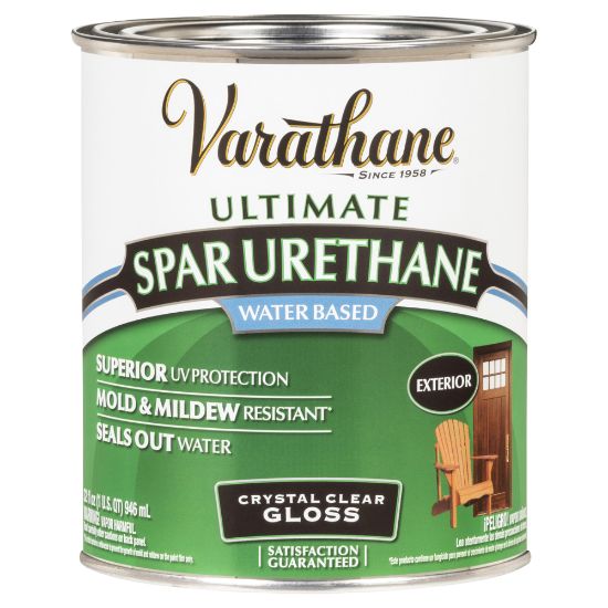 Picture of Varathane Ultimate Water-Based Spar Urethane, 32 Oz, Crystal Clear Gloss, Pack Of 2 Cans