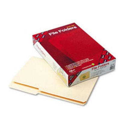 Picture of Smead Guide 2/5-Cut File Folders , Legal Size (8 1/2in x 14in), Manila, Box Of 100