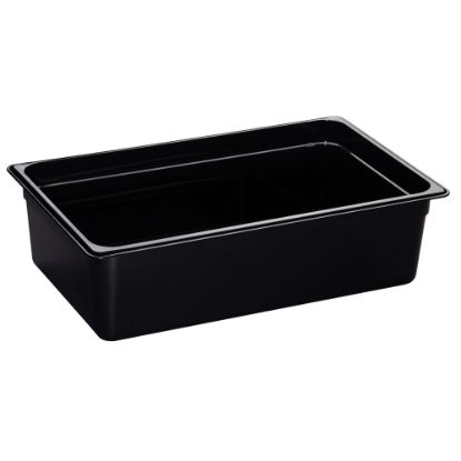 Picture of Cambro H-Pan High-Heat GN 1/1 Food Pans, 6inH x 12-3/4inW x 20-7/8inD, Black, Pack Of 6 Pans