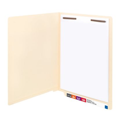 Picture of Smead End-Tab Folders With Fastener, 8 1/2in x 14in, Legal, Manila, Box of 50