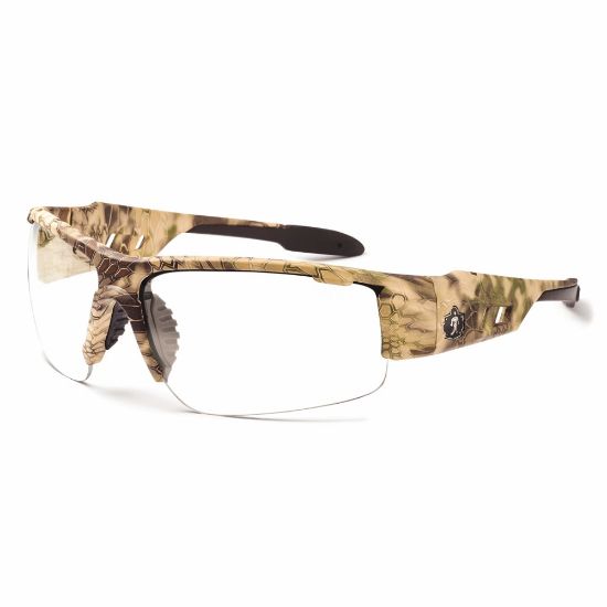 Picture of Ergodyne Skullerz Safety Glasses, Dagr, Kryptek Highlander Frame, Clear Lens