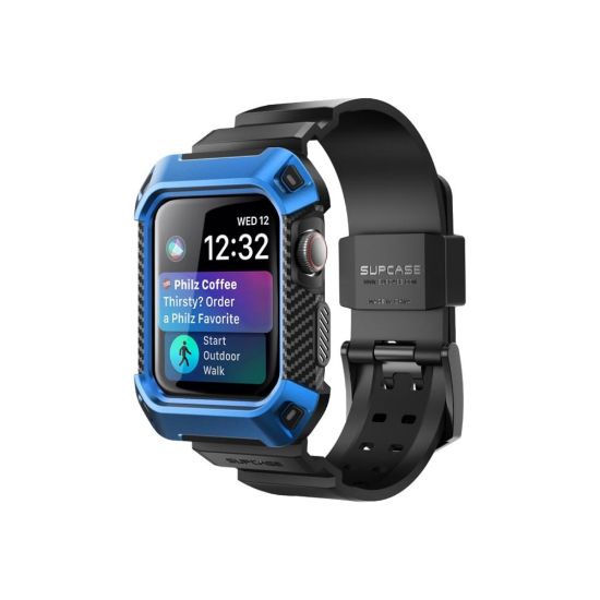 Picture of SupCase Unicorn Beetle Pro - Wrist pack for smart watch - thermoplastic polyurethane (TPU) - blue - for Apple Watch (44 mm)