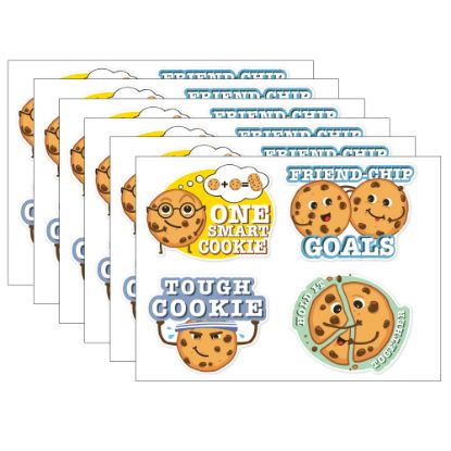 Picture of Eureka Jumbo Scented Stickers, Chocolate Chip Cookie, 12 Stickers Per Pack, Set Of 6 Packs