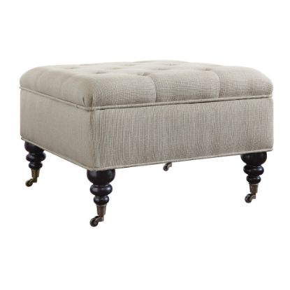 Picture of Serta Abbot Square Tufted Ottoman, Ivory Dream