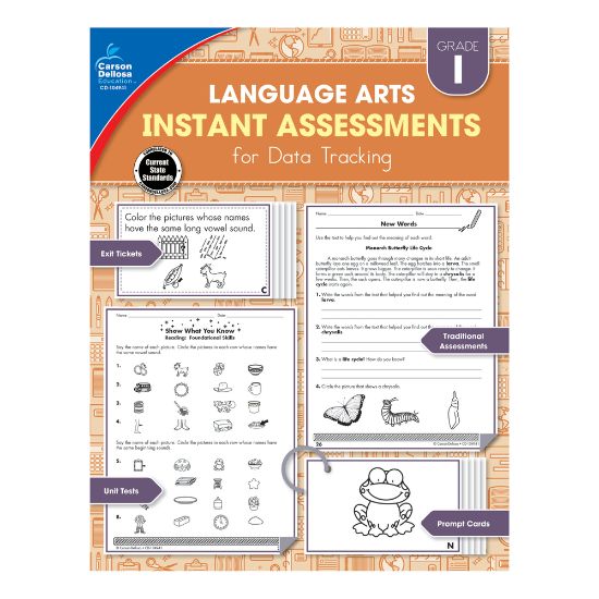 Picture of Carson-Dellosa Instant Assessments For Data Tracking Language Arts Resource Book, Grade 1